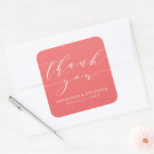 Sticker Carré Script chic | MERCI MARIAGE (Enveloppe)