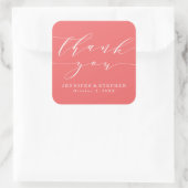 Sticker Carré Script chic | MERCI MARIAGE (Sac)