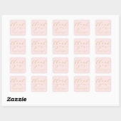 Sticker Carré Script chic | MERCI MARIAGE (Feuille)