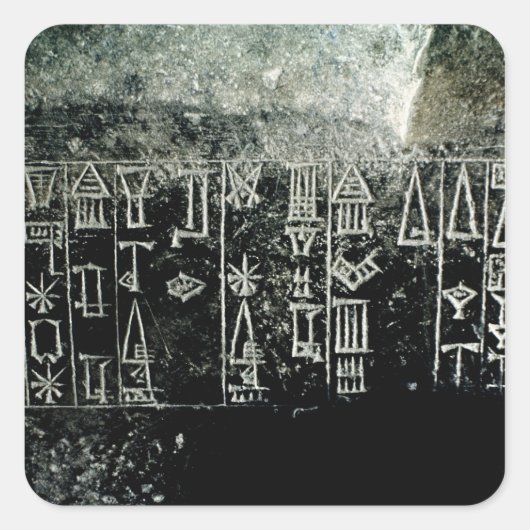 Sticker Carré Script Cuneiform (Devant)