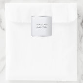 Sticker Carré Script de calligraphie Modèle en argent glam éléga (Sac)