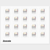 Sticker Carré Script de typographie dorée pour le 60e anniversai (Feuille)