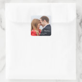 Sticker Carré Script élégant | Enregistrer l'autocollant photo d (Sac)