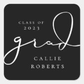 Sticker Carré Script Grad signature (Devant)