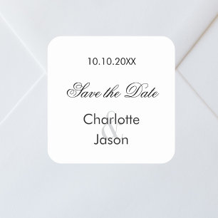 Sticker Carré Script mariage Enregistrer la date