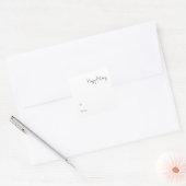 Sticker Carré Script Moderne Joyeuses Vacances À De (Enveloppe)