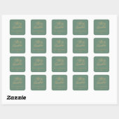 Sticker Carré Script moderne Noël vert (Feuille)