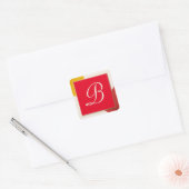 Sticker Carré Script monogramme B (Enveloppe)