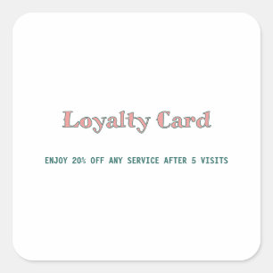Sticker Carré script simple minimal ajoutez votre texte carte d