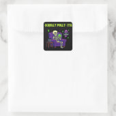 Sticker Carré Scrolly Polly-Itis – 99% Contenu, 1% Conscience (Sac)