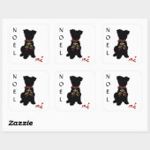 Sticker Carré Scruffy Mutt NOEL (Feuille)