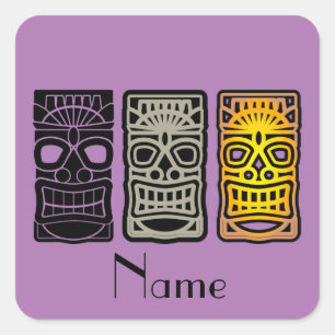 Sticker Carré Sculptures Triple Tiki Thunder_Cove