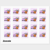 Sticker Carré Se débarrasser des bonbons (Feuille)