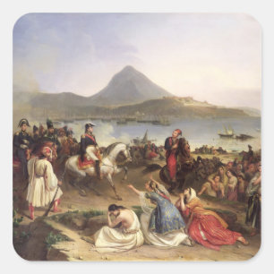 Sticker Carré Se réunir entre le Général Nicolas Joseph Maiso