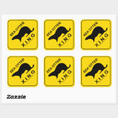 Sticker Carré Sea Otter Xing (Feuille)