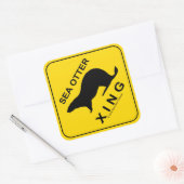 Sticker Carré Sea Otter Xing (Enveloppe)