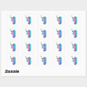 Sticker Carré Seahorse (Feuille)