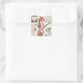 Sticker Carré Seahorse Shabby (Sac)