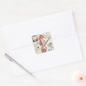 Sticker Carré Seahorse Shabby (Enveloppe)