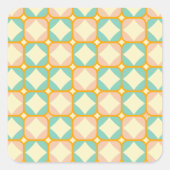 Sticker Carré Seamless retro pattern with rounded squares (Devant)