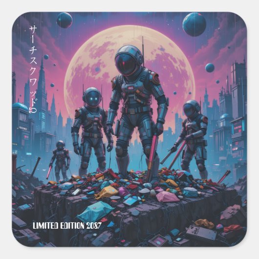 Sticker Carré "Search Squad Ω" (Devant)