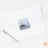 Sticker Carré Seascap with lighthouse (Enveloppe)