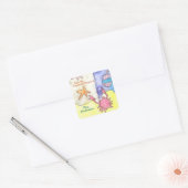 Sticker Carré Seascape personalized teacher gift bookplate (Enveloppe)