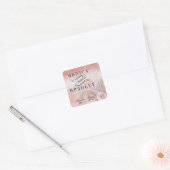 Sticker Carré Seashell Dreams Beach Wedding rose (Enveloppe)