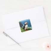 Sticker Carré Seaside Puffin Illustration   (Enveloppe)