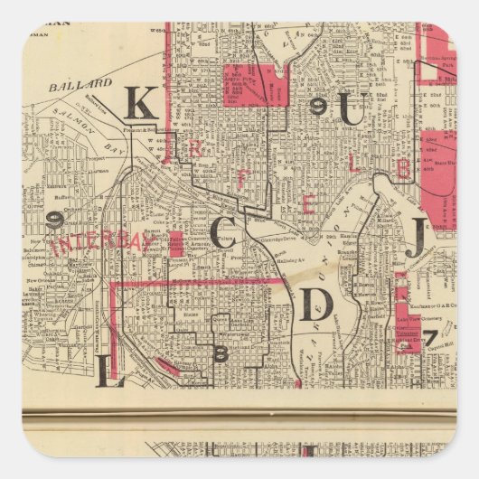 Sticker Carré Seattle (Devant)