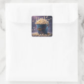 Sticker Carré Seau de Popcorn (Sac)