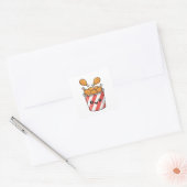 Sticker Carré Seau de poulet frit (Enveloppe)