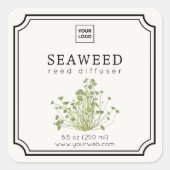 Sticker Carré Seaweed Reed Diffuser Label (Devant)