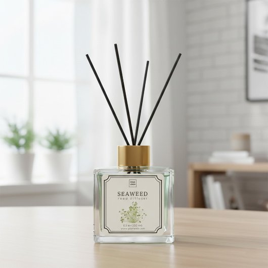 Sticker Carré Seaweed Reed Diffuser Label