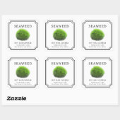 Sticker Carré Seaweed Soy Wax Candle Label (Feuille)