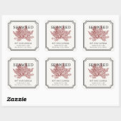 Sticker Carré Seaweed Soy Wax Candle Label (Feuille)