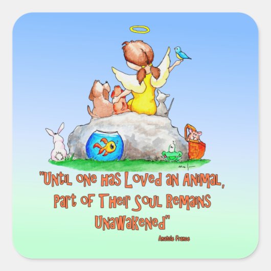 Sticker Carré Secourir l'angle (Devant)