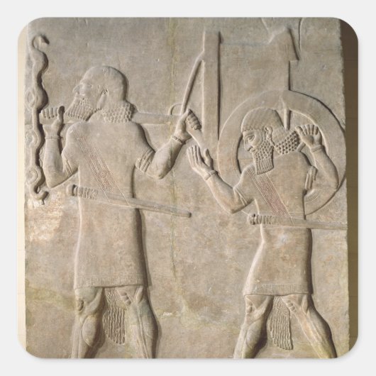 Sticker Carré Secours à deux soldats (Devant)