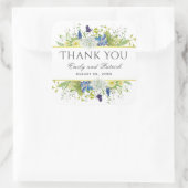 Sticker Carré Secret Garden Rustique Mariage Fleur sauvage (Sac)