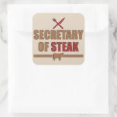 Sticker Carré Secrétaire Steak (Sac)