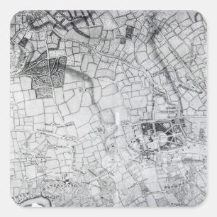 Sticker Carré Section d'une feuille de l'enquête