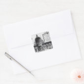 Sticker Carré Section longitudinale de Saint-Pierre (Enveloppe)