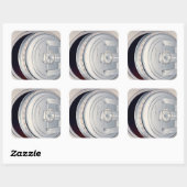 Sticker Carré Sécurisation de la banque endommagée (Feuille)