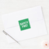 STICKER CARRÉ SÉCURITÉ EN PREMIER (Enveloppe)