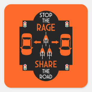 Sticker Carré Sécurité routière à bicyclette