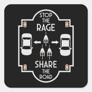 Sticker Carré Sécurité routière à bicyclette