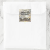 Sticker Carré Seigneur Bon Berger Allez Devant Vous Écriture Bib (Sac)