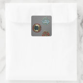 Sticker Carré Sélection de broches costumées (Sac)