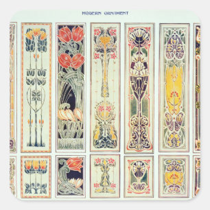 Sticker Carré Sélection de panneaux, plaque IX de 'Moderne