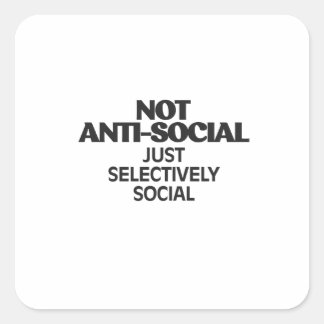 Sticker Carré Selectively Social Statement Typography Design